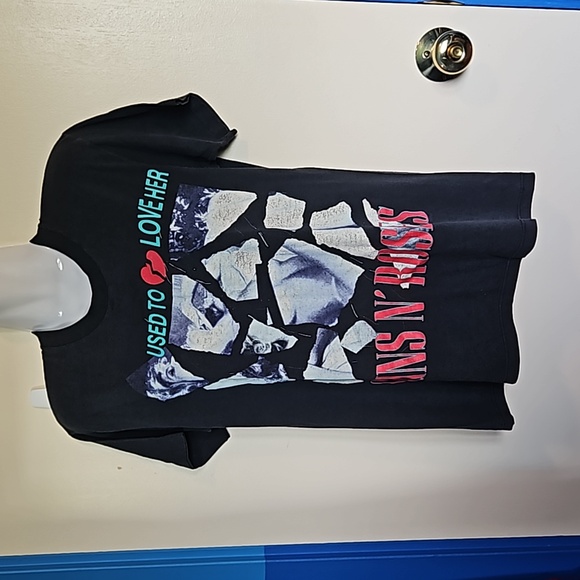 Guns & Roses "Used To Love Her LIES" Rare Vintage Band Shirt - Picture 1 of 5